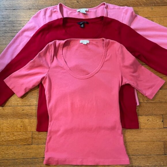 Tops - 3 Cotton T-Shirts - Garnet Hill, Land's End & Sarah Spencer